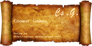 Csomor Gemma névjegykártya